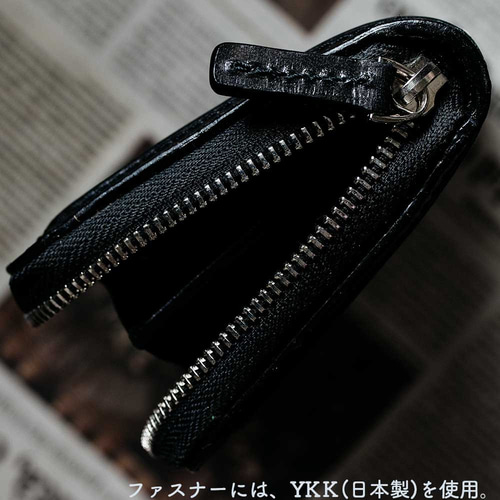 栃木レザー/ヌメ革/サドルレザー/長財布/ラウンドファスナー
