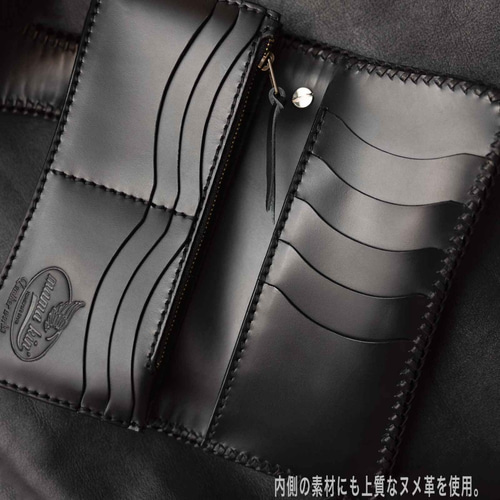 シャークスキン 長財布 メンズ財布 ライダースウォレット バイカーズ