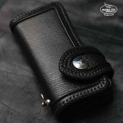 シャークスキン 長財布 メンズ財布 ライダースウォレット バイカーズ