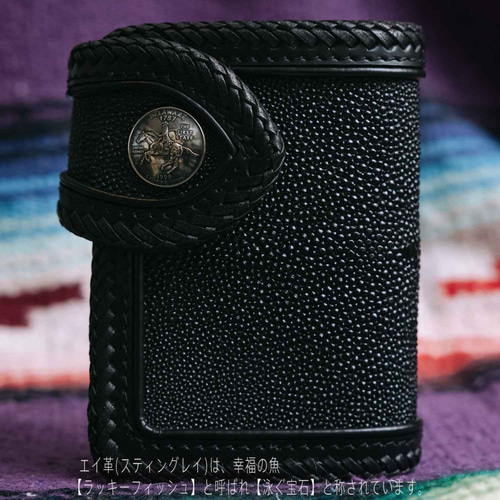 新品ライダーススティングレイウォレット スティングレイライダースウィレット ビクター・コンチョ（エイ革/日本