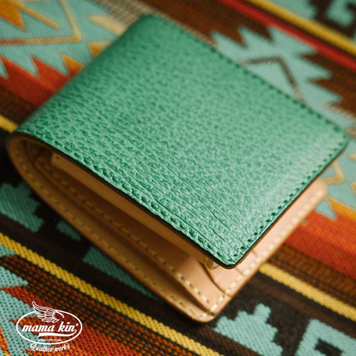 シャークスキン/サドルレザー/サメ革/レザーウォレット/ヌメ革/栃木  