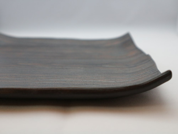 cerawood(陶木)の皿　8寸角皿 2枚目の画像