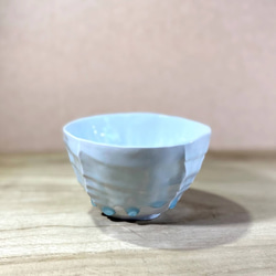 雫釉 しのぎ茶碗 3枚目の画像