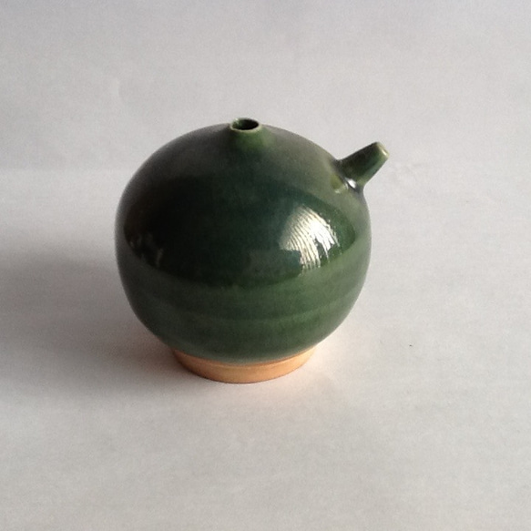 緑釉水滴 3枚目の画像