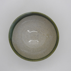 緑釉ふち掛けごはん茶碗 2枚目の画像