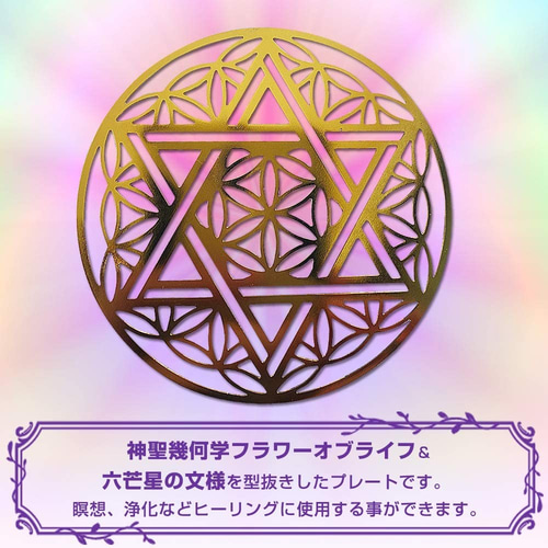フラワーオブライフx六芒星(ダビデの星) ヘキサグラム