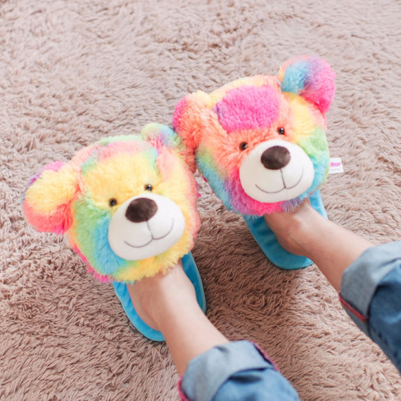 CANDY BEAR ♥ 彩虹糖熊拖鞋 第2張的照片
