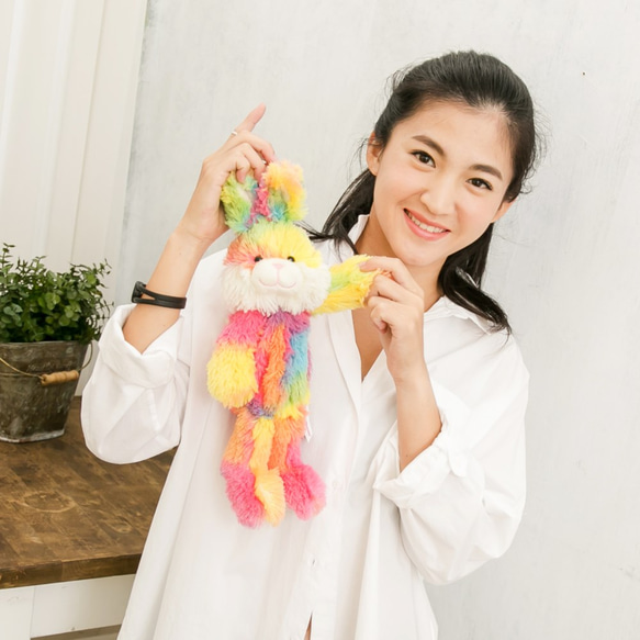Candy Bear♥掛式手提袋-彩虹糖兔 第3張的照片