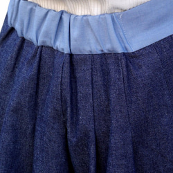 デニム素材　ネイビーデザインスカート　レディース ファッション　 7枚目の画像