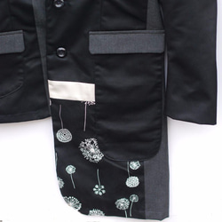 アシンメトリージャケット　モノトーン　メンズ・レディース ファッション　 5枚目の画像