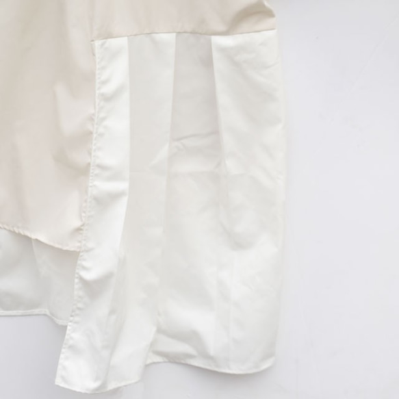ホワイトカラー　タックシャツ　コットン素材 メンズ・レディース ファッション 6枚目の画像