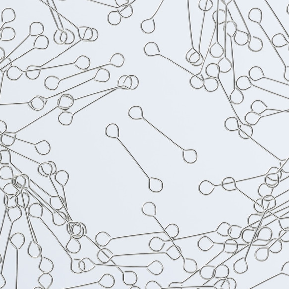 送料無料　9ピン シルバー 15mm 1.5cm 100個 両カン付き スチール製 ピン 接続金具 AP1925 1枚目の画像