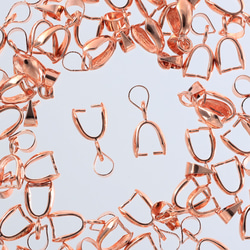 送料無料　バチカン　Aカン　パーツ　50個　ピンクゴールド　カン付き　ネックレス　留め具　ペンダント　AP2019 1枚目の画像