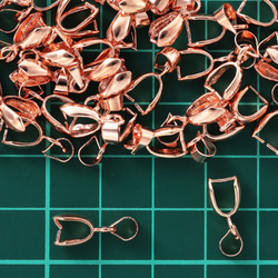 送料無料　バチカン　Aカン　パーツ　50個　ピンクゴールド　カン付き　ネックレス　留め具　ペンダント　AP2019 5枚目の画像