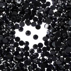 ラインストーン 3mm 黒 9000粒 プラ製 ブラック ネイル デコ レジン