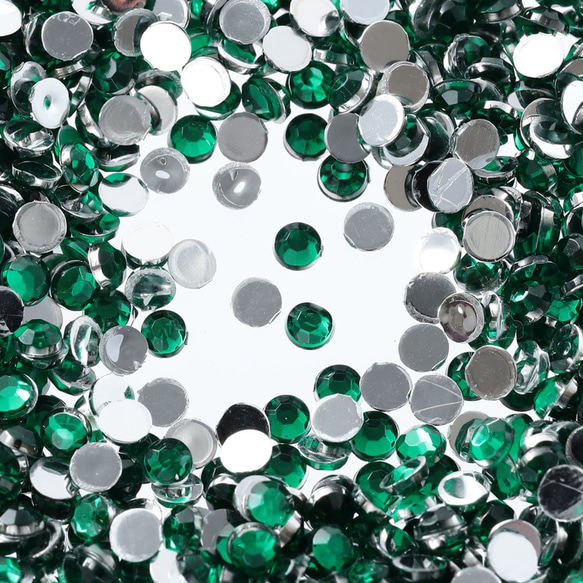 ラインストーン 3mm 緑 9000粒 プラ製 グリーン ネイル デコ レジン