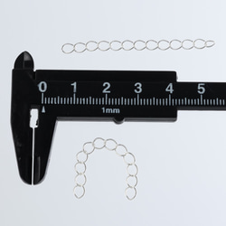 アジャスター　チェーン　金具　シルバー　白銀　45mm～50mm　100本　ネックレス　ブレスレット　AP2239 4枚目の画像