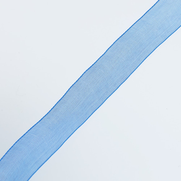 送料無料　オーガンジー　リボン　青　20mm　幅　無地　1巻　長さ約45m　ブルー　ラッピング　AP2322 3枚目の画像