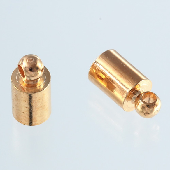 カツラ　ゴールド　5mm　50個　KC金　紐留め　金具　タッセルキャップ　エンドパーツ　アクセサリー　手芸　AP2402 3枚目の画像