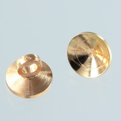 ガラスドーム　キャップ　ゴールド　6mm　50個　KC金　カン付き　アクセサリー　パーツ　金具　AP2404 3枚目の画像