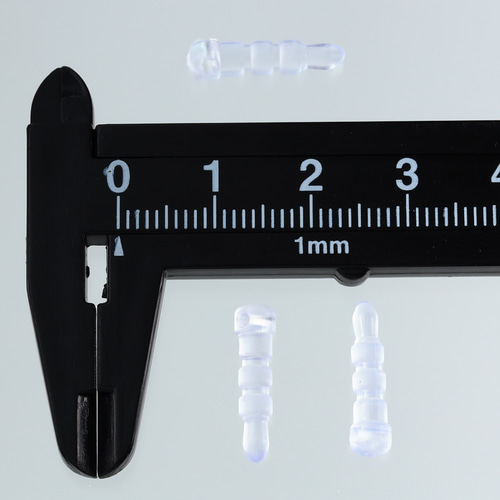 聲の形　イヤホンジャックストラップ イヤホンジャック パーツ 100個 クリア 透明 イヤフォンジャック