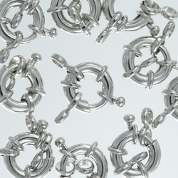 引き輪 大きめ ヒキワ ダブルカン付き 可動式 10個 シルバー