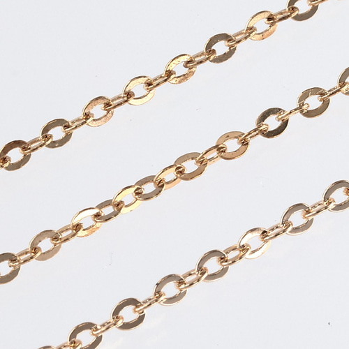ネックレス チェーン パーツ ゴールド KC金 40cm 細め 12本