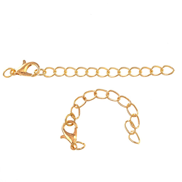 アジャスター　チェーン　金具　カニカン　丸カン　付き 40本　セット　ゴールド　ネックレス　ブレスレット　AP2664 2枚目の画像