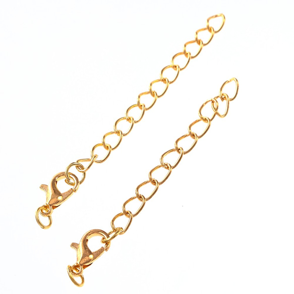 アジャスター　チェーン　金具　カニカン　丸カン　付き 40本　セット　ゴールド　ネックレス　ブレスレット　AP2664 3枚目の画像