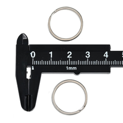 平キーリング　20mm　シルバー　100個　二重リング　キーホルダー　ストラップ　パーツ　金具　AP2683 4枚目の画像