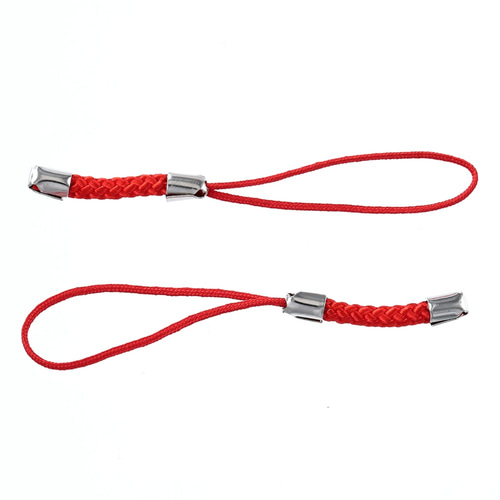 ストラップの紐 赤 ストラップ パーツ 紐 金具 95本 セット 通し穴有り 根付紐 赤