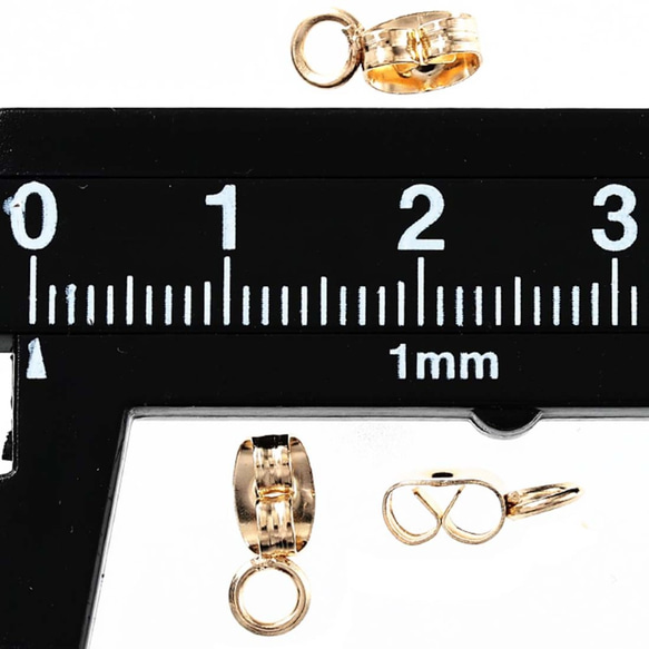 ピアスキャッチ　カン付き　ゴールド　40個　KC金　おしゃれ　アクセサリー　パーツ　ハンドメイド　金具　AP2829 4枚目の画像