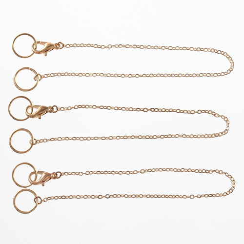 バッグチャーム チェーン パーツ 金具 ゴールド 15cm 40本