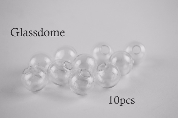 ガラスドーム☆アクセサリー☆ハンドメイド☆ 送料無料 ガラスドーム 12mm 10個 ハンドメイド素材 アクセサリー