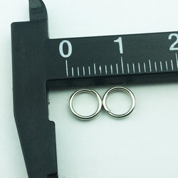 送料無料　二重 丸カン　6mm　100個　シルバー　銀色　アクセサリー リング マルカン 丸環  金具 （AP0097） 4枚目の画像