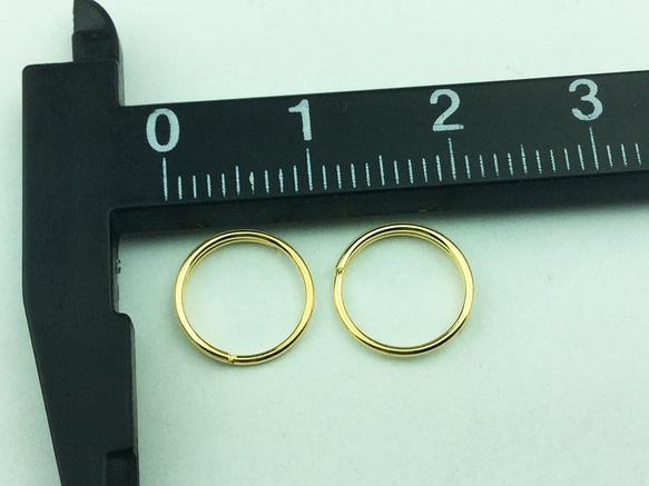送料無料　二重 丸カン　10mm　100個　ゴールド　金色　マルカン リング パーツ 　（AP0103） 4枚目の画像