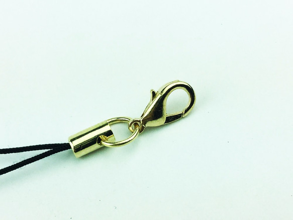 送料無料　カニカン 付き ストラップ　ゴールド　30本 金 キーホルダー パーツ ハンドメイド 素材 　（AP0116） 3枚目の画像