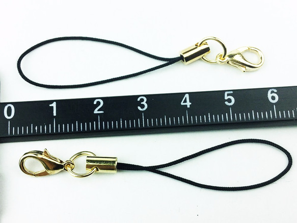 送料無料　カニカン 付き ストラップ　ゴールド　30本 金 キーホルダー パーツ ハンドメイド 素材 　（AP0116） 5枚目の画像