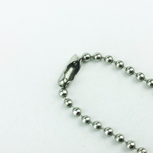 送料無料 ボールチェーン シルバー 10本 全長10cm ボール径1.5mm