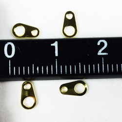 送料無料　ダルマカン　100個　ゴールド　3mmx6mm　板カン　アクセサリー パーツ　金具　（AP0125） 4枚目の画像