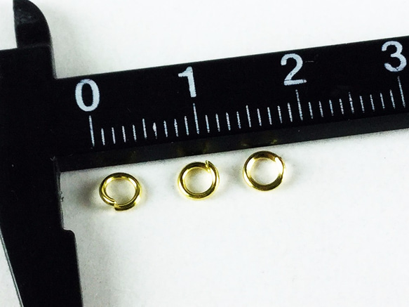 送料無料　丸カン　ゴールド　4mm　200個　マルカン　アクセ キーホルダー ストラップ  金具 丸環　　AP0153 3枚目の画像