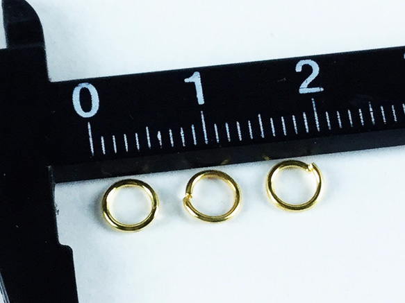 送料無料　丸カン　ゴールド　5mm　200個　マルカン　金　アクセ キーホルダー ストラップ パーツ 丸環　AP0154 3枚目の画像