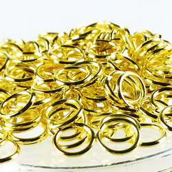 送料無料　丸カン　ゴールド　6mm　200個　マルカン　金　 キーホルダー ストラップ  金具 丸環 AP0155 4枚目の画像