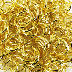 送料無料　丸カン　ゴールド　7mm　200個　マルカン　金　 キーホルダー ストラップ  金具 丸環 （AP0156） 1枚目の画像