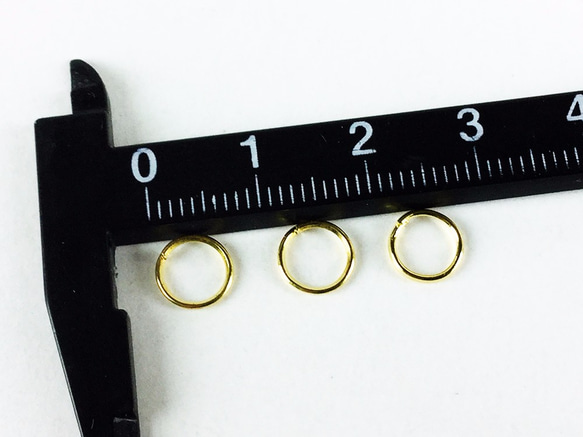 送料無料　丸カン　ゴールド　7mm　200個　マルカン　金　 キーホルダー ストラップ  金具 丸環 （AP0156） 3枚目の画像