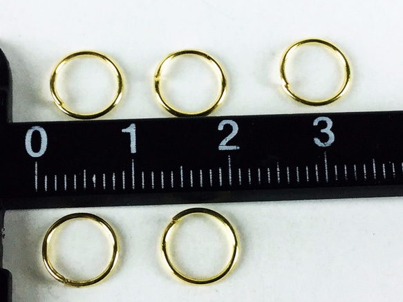 送料無料　丸カン　ゴールド　8mm　200個　マルカン　金  キーホルダー ストラップ   金具 丸環 　AP0157 3枚目の画像