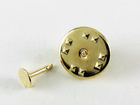 送料無料　蝶 タック　ゴールド　100個　キャッチ　付き　ピンズ　タックピン　ピンバッジ　ブローチ　留め具　AP0164 4枚目の画像