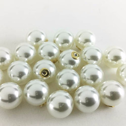 送料無料　パールキャッチ　20個　12mm　ホワイト パール ピアス キャッチ　アクセサリー 金具  （AP0189） 2枚目の画像