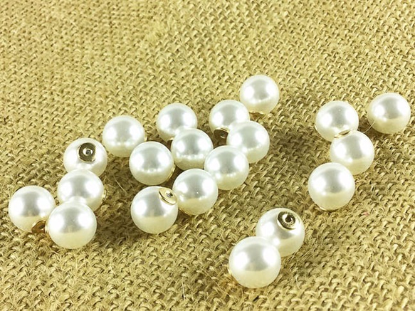 送料無料 パールキャッチ 20個 10mm ホワイト パール ピアス