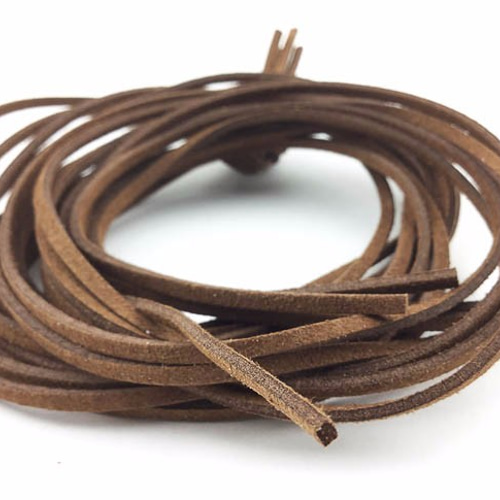 送料無料 スエード 紐 1m 10本 ブラウン 茶色 革ひも 革ヒモ 革紐